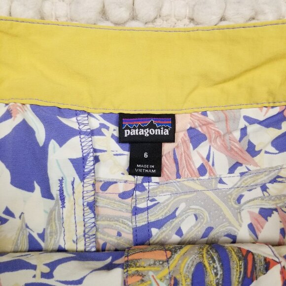Patagonia Wavefarer Boardshorts 5" Jurassic Ferns: Violet Blue Sz 6 - Picture 2 of 10